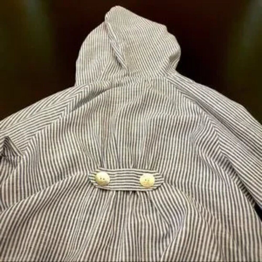 Sigrid Olsen Hooded Sharkbite Hem Lagenlook Linen Jacket - Picture 6 of 9